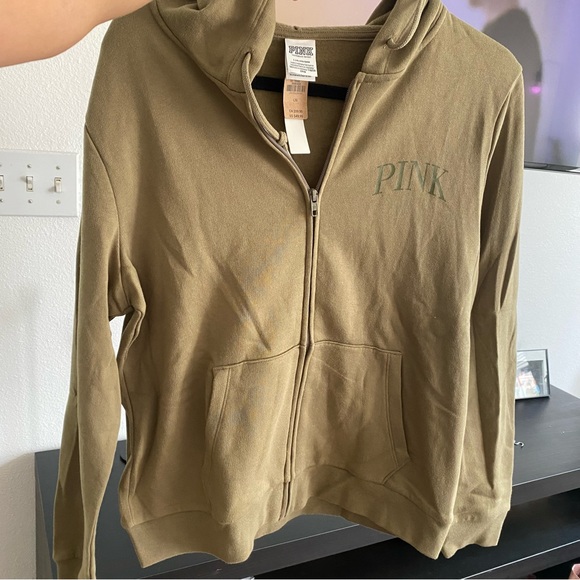 PINK Everyday Fleece Zip-Up Hoodie full zip jacket - Picture 3 of 5